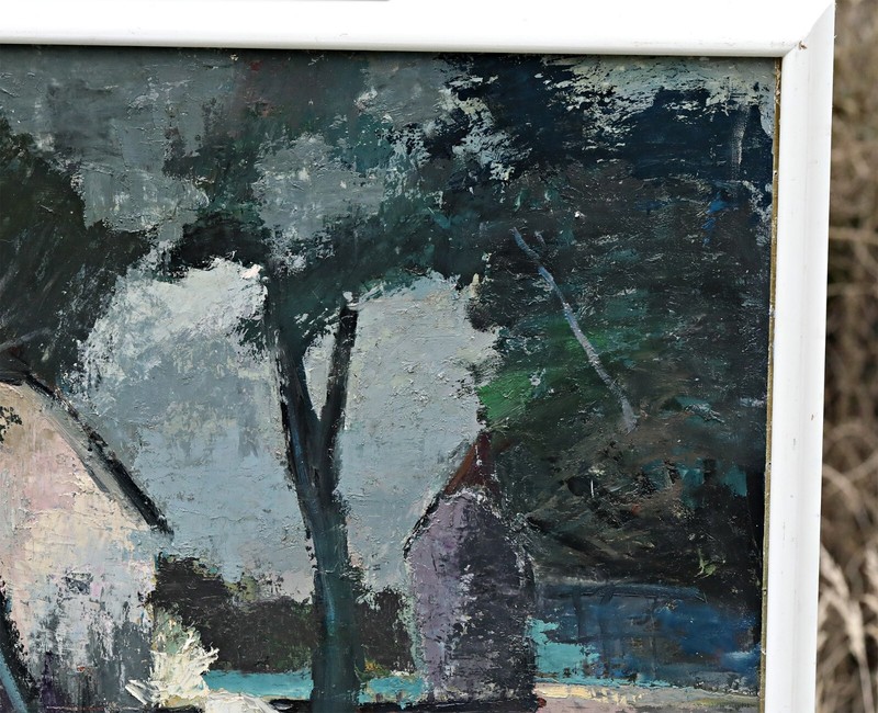 Helmut Gockel Signed Original Oil on Wood Landscape Painting, Framed OOAK gallery