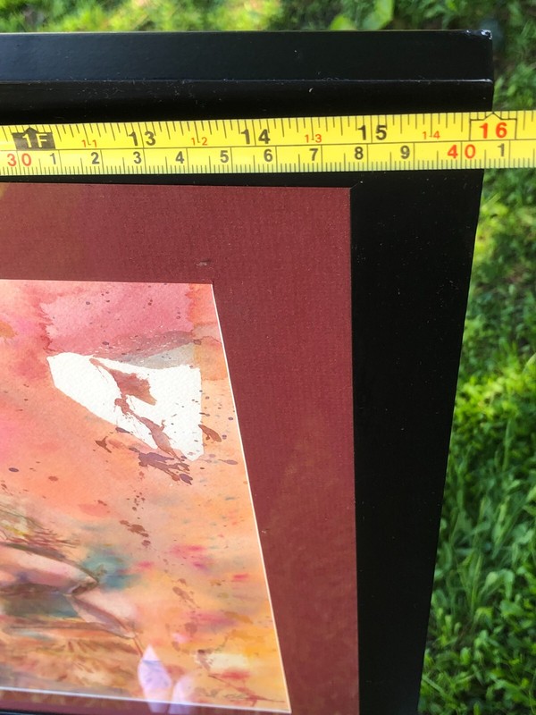 BLOOM Original MODERN ABSTRACT EXPRESSIONIST Gauche Watercolor Framed Portrait gallery