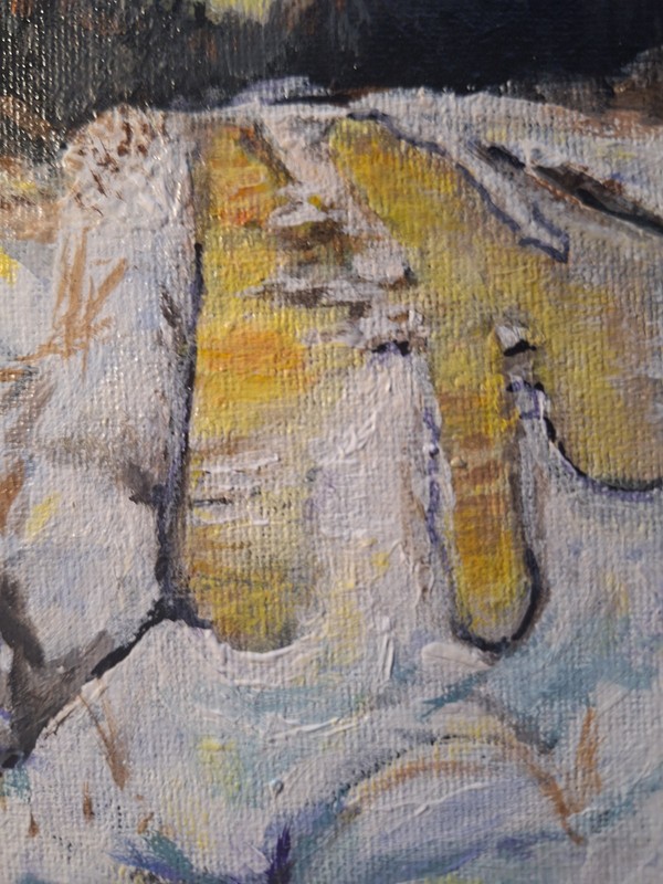 Sun In The Snow Path 9x12 canvas panel gallery