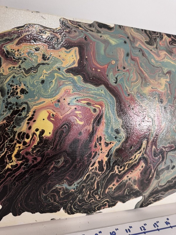Vibrant Abstract Acrylic Pour Painting - Modern Wall Art - Resin Coated gallery