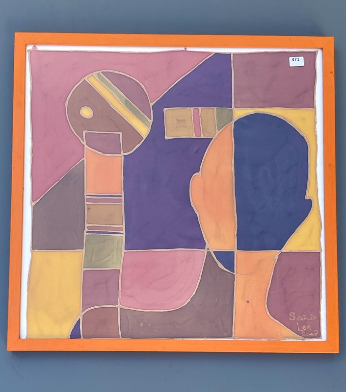 Sara Lee Original Painting Abstract Fabric Signed Dated 2009 US Artist