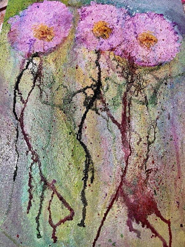 Original Pink Floral Abstract Painting – 12x16 Hand‑Painted Modern Art Canvas gallery