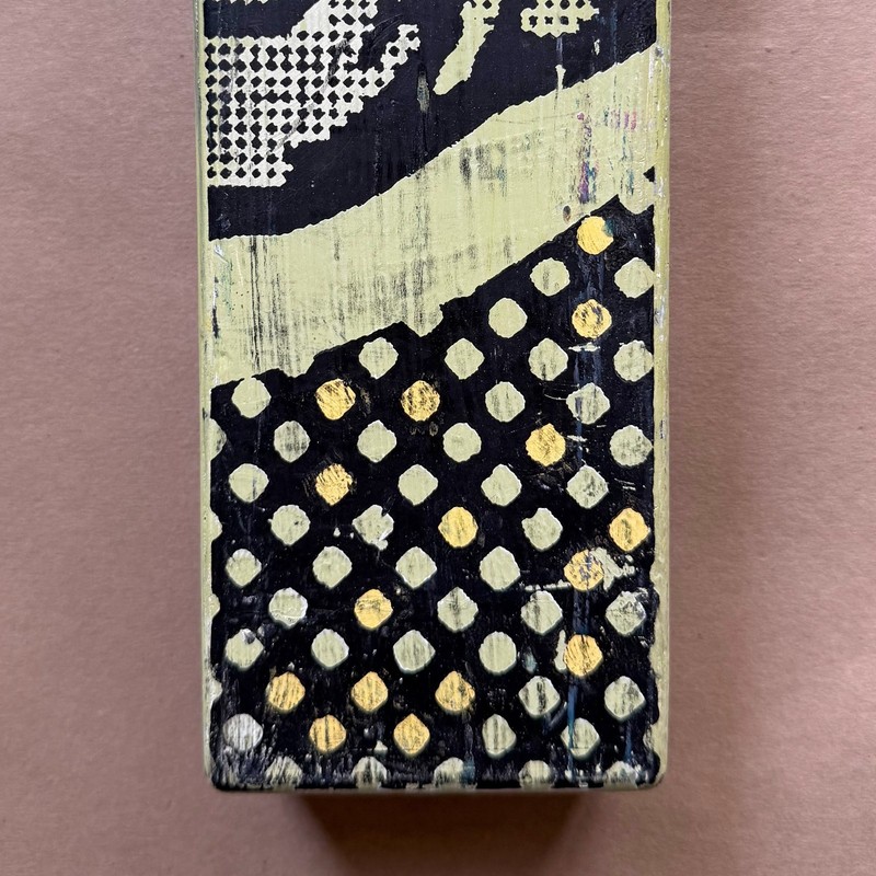 Faile Tower Delights Original Art Screen Print Mixed Media Wood Block Rare gallery