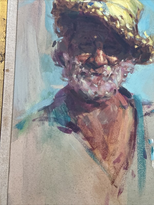 Clarence Mcgrath Painting Famous Self Portrait Listed American Impressionist Oil gallery