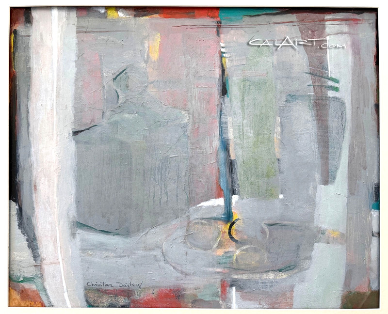 MID CENTURY MODERNISM ABSTRACT PAINTING 1950s LAGUNA BEACH CaLiFoRnia FEMALE