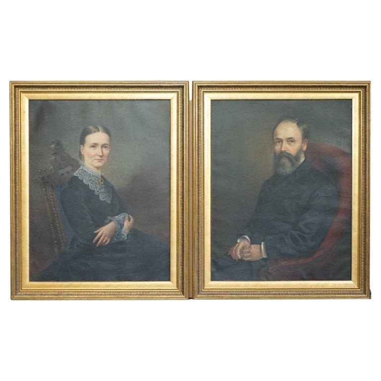 WILLIAM WILLIAMS AP CALEDFRYN 1837–1915 PORTRAITS MR JOHN & MRS DAVIES PAINTINGS