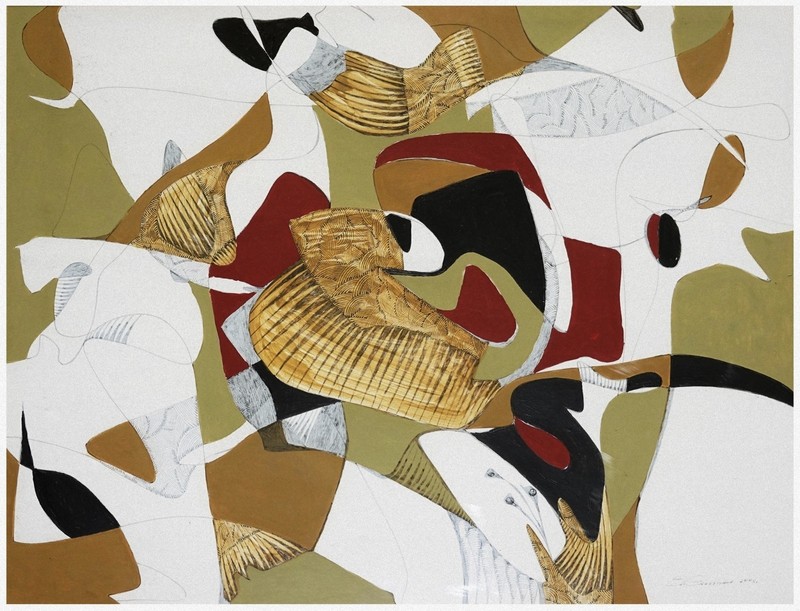 Eduard Grossman: Composition 2002 / Russian Israeli Jewish Lyrical Abstraction
