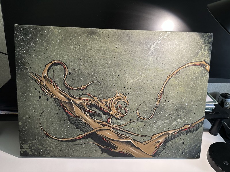 Canvas By Asoter (2021), Graffiti Letter E, Original Painting