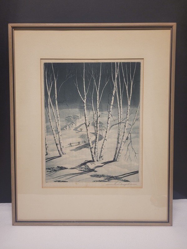 S.L. Margolies «Lengthening Shadows» Signed Original Etching