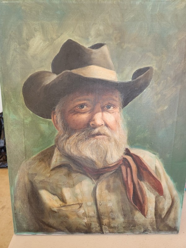 Siskiyou County Rancher/Cowboy Acrylic on canvas Painting 14″x18″