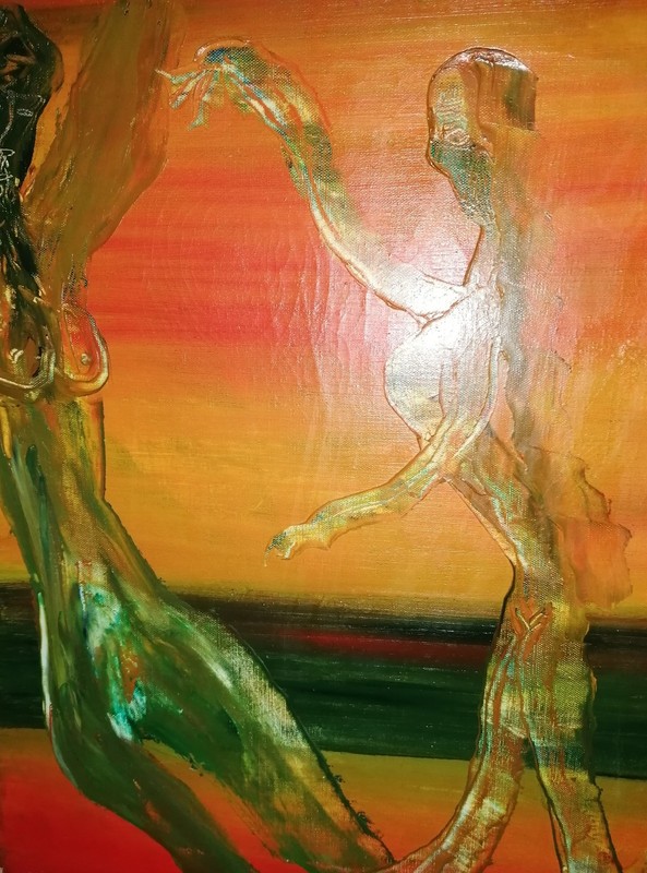 Genuine Oilg. Syrialist Female Nude Representation Unl. signed