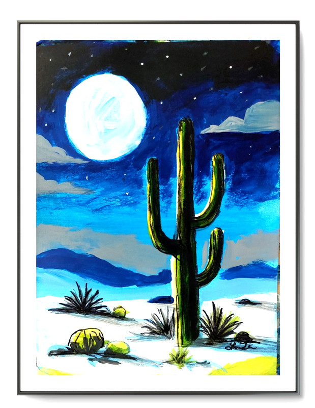 LOVELESS – «DESERT MOON» 11 X 15 acrylic on paper
