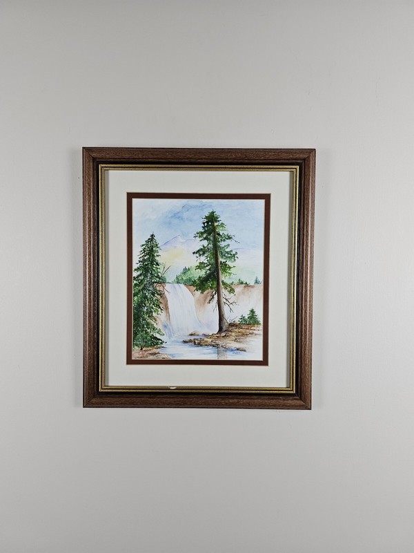 Vintage Original Signed Samuel B. Pratt Watercolor Painting 18x16 Framed Art gallery