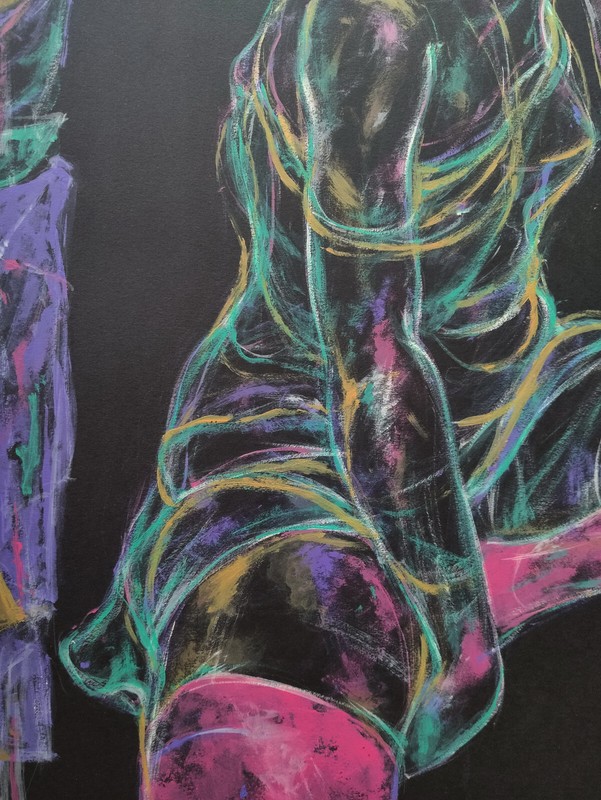art paintings original hand painted black paper gallery