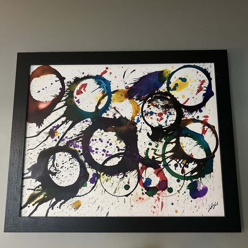 Rob Pascoe Original, ACRYLIC, ALCOHOL INK, PLASTIC, PAINTING on CANVAS, Signed