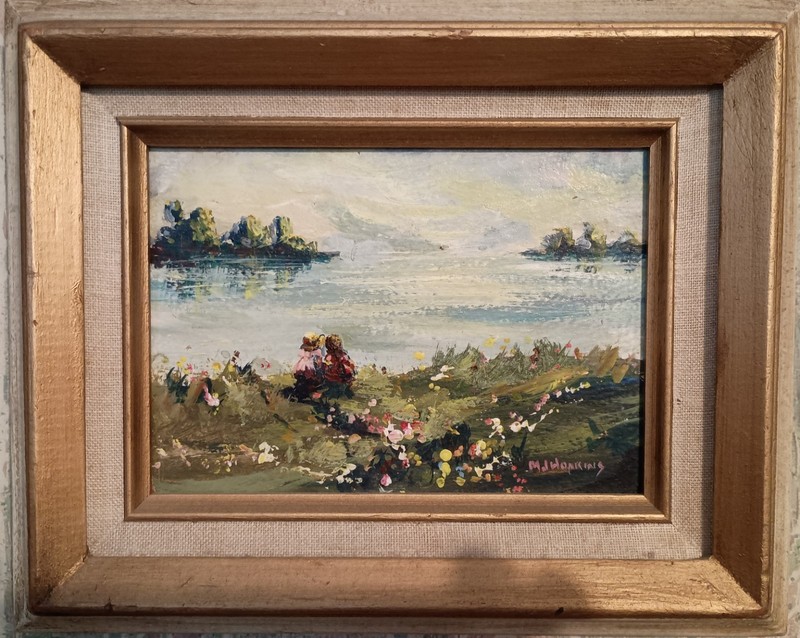 M J Hopkins impressionist paintings-set of two gallery