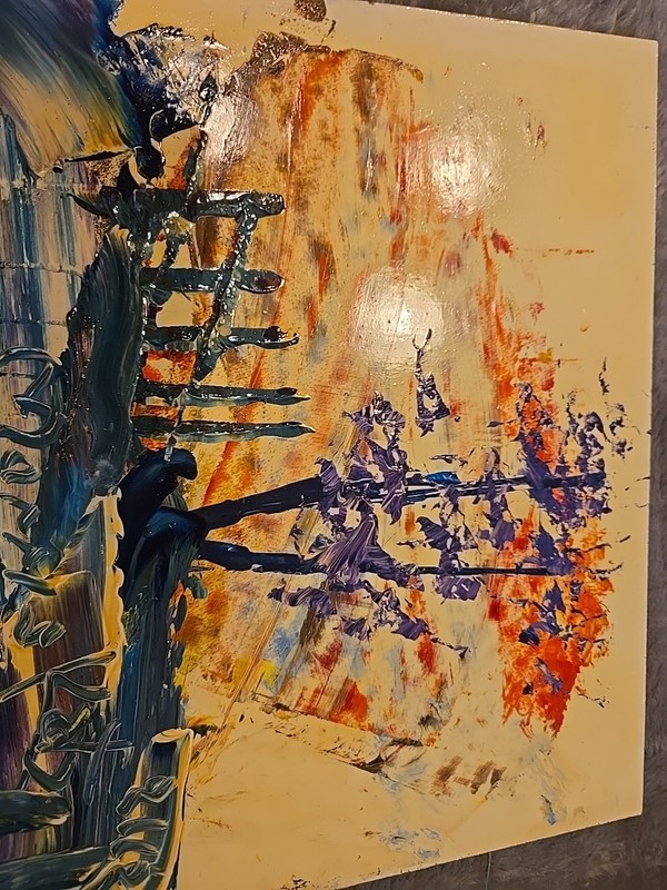 Morris Katz Original Painting 8x10 Signed Abstact gallery