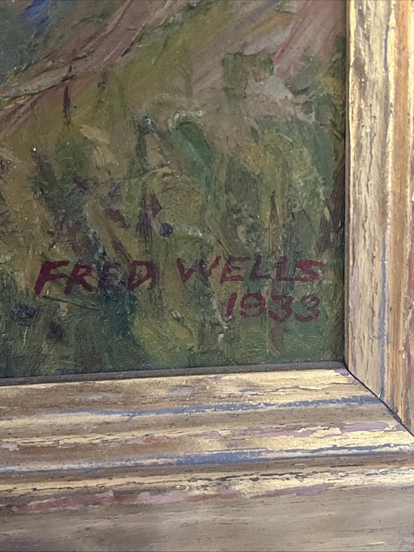 Fred Wells Landscape Oil Painting 1933 gallery