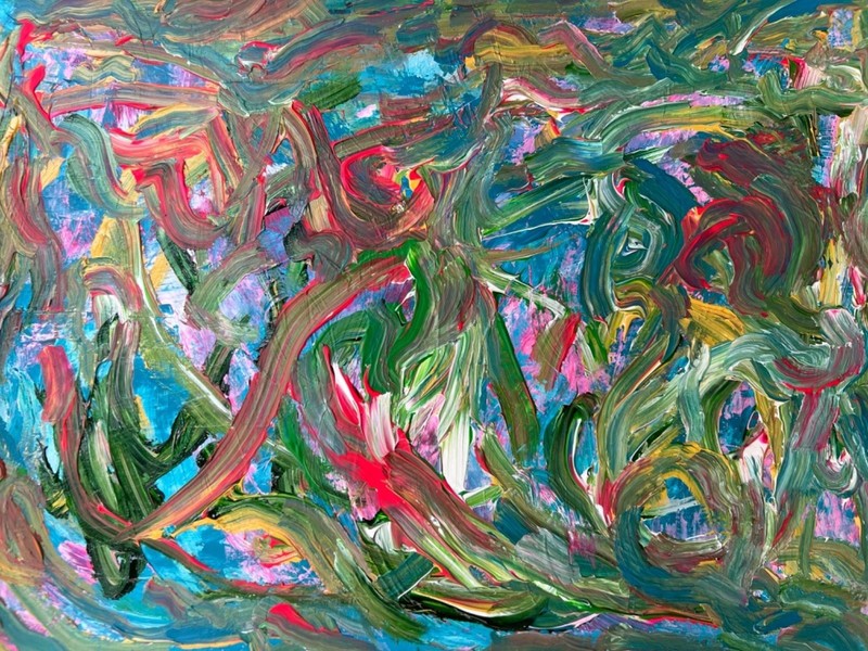 Colorful Abstract Painting Modern Art Original Acrylic 11 x 14 Jimarieart gallery