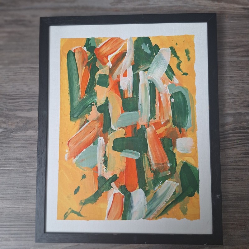 Original 11×14 Neo-Expressionist Acrylic Canvas Colorful Portrait