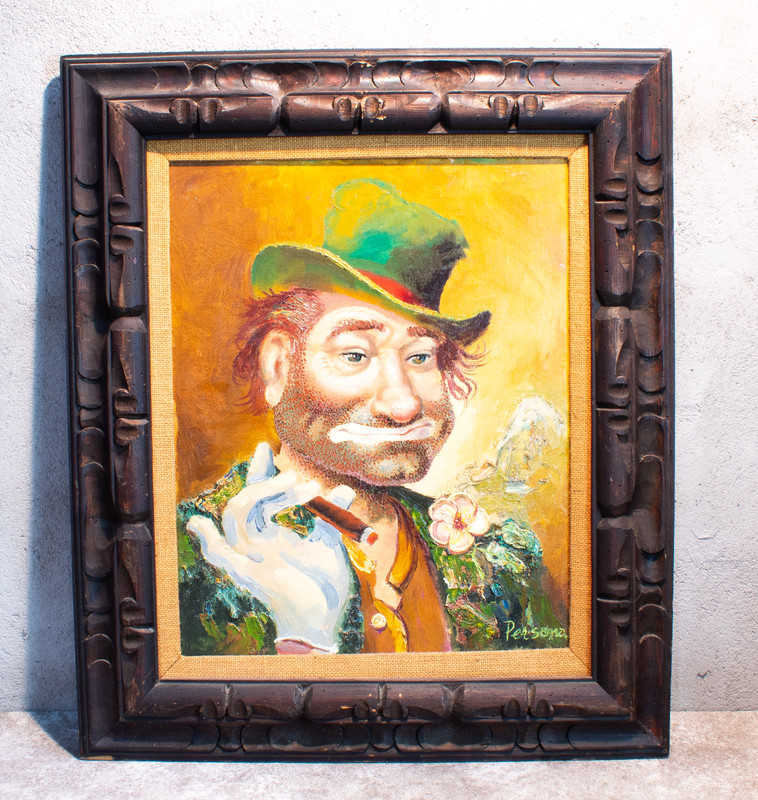 William Persona Original Oil Painting Of Sad Clown "Weary Willie" Emmett Kelly gallery