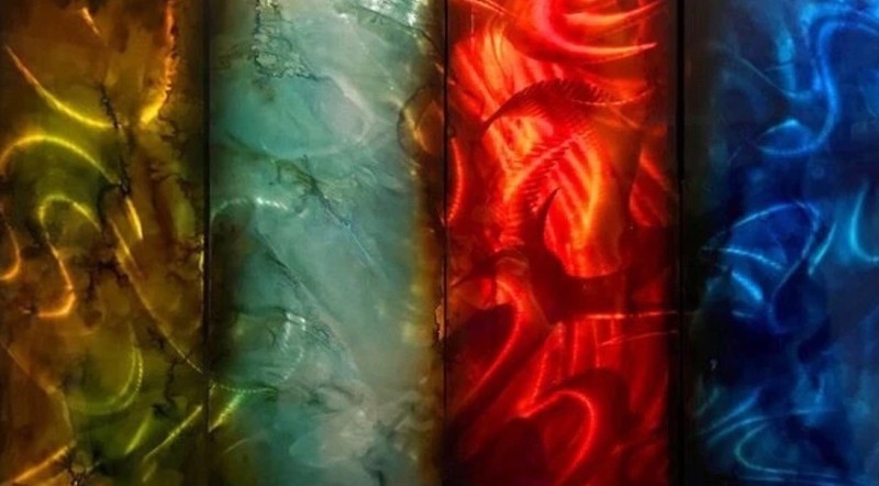 REDUCED! ELEMENTS by Chris DeRubeis Multi Panel Wall Sculpture Art Painting
