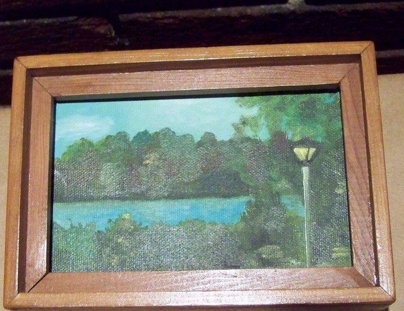 MCM 1970s CHARLESTON AREA RIVER SCENE MODERN IMPRESSIONISTIC ORIG OIL PAINTING gallery