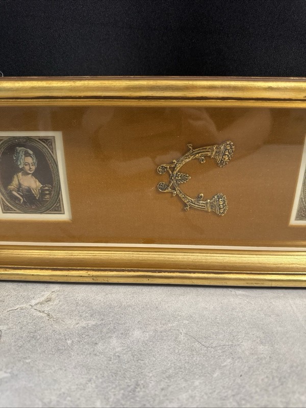 Vintage Andrew Kolb & Son Horizontal Gold Framed Victorian Women #1160 ms2 gallery