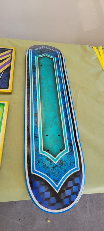 Custom Painted Skate Deck Automotive Candy Paint Flake Lowrider Wall Art