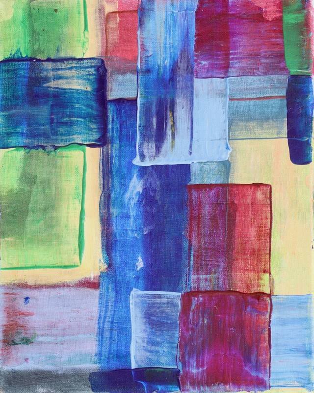 ShawNshawN Abstract Original Painting on Canvas – 11×14 Contemporary Modern Art