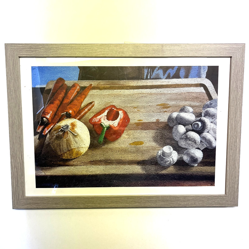 Still Life With Vegetables Painting Framed JC