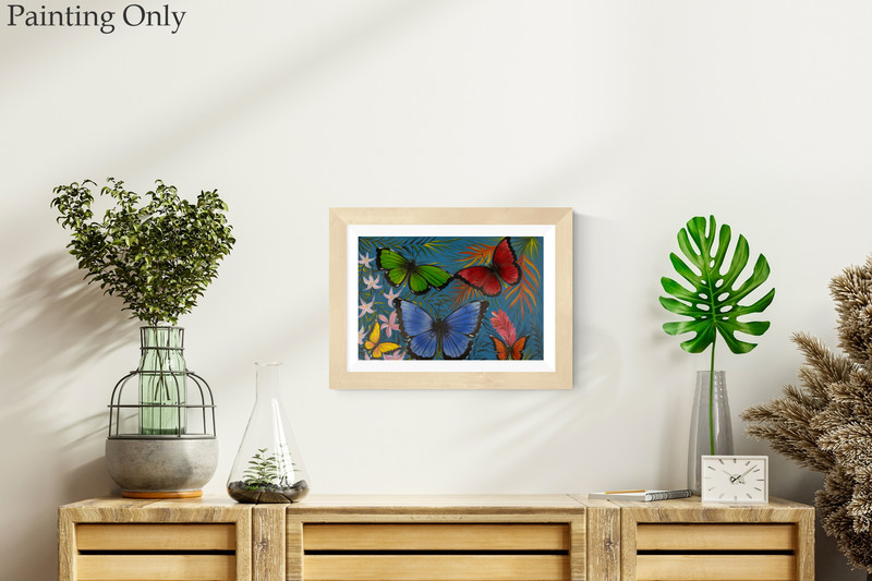 Butterfly Collection Rainforest Painting, Original Painting, Jungle Painting, La gallery