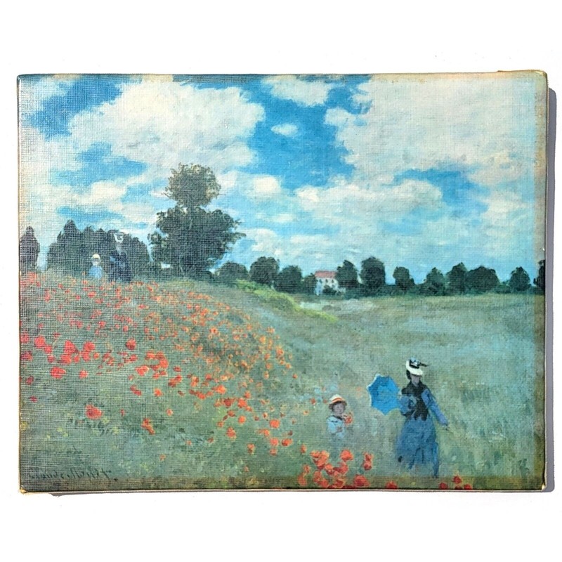 Monet’s Poppies Les Coquelicots Braun Edition 1958 Oil Painting Canvas Louvre
