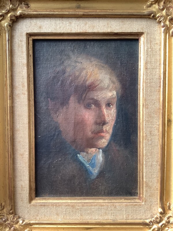 Edward HOPPER ? Self-Portrait Man Oil Canvas Painting C1906 gallery