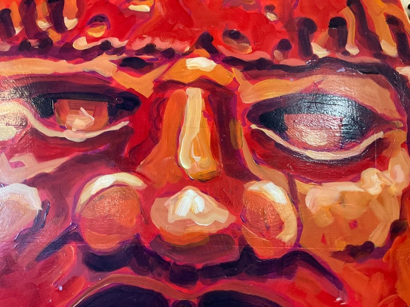 Wall Decor Art Restaurant Native Face Cultural Mask HUGE! Lightweight Styrofoam gallery