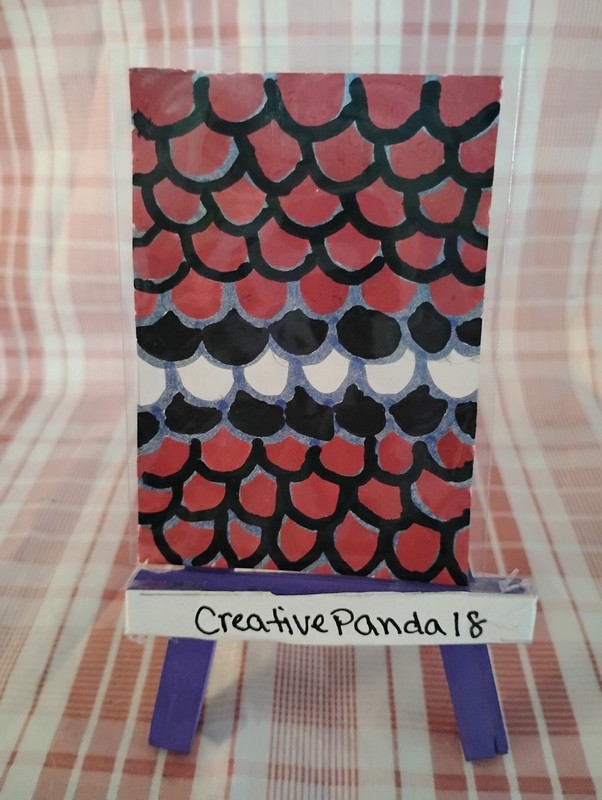 ACEO Original art card «King Snake Scales» drawing signed by creativepanda18