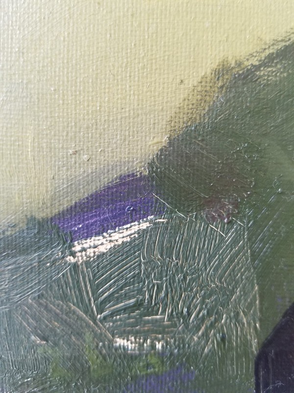 Modern Abstract Original Oil Painting Titled Brightside Collect Fine Art 8x8 gallery