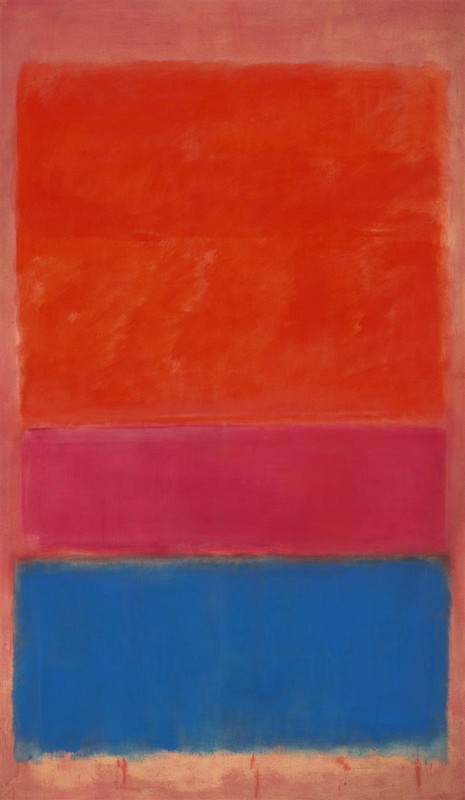 Handmade Oil Painting Reproduction,No 1 Royal Red and Blue by Mark Rothko MR029