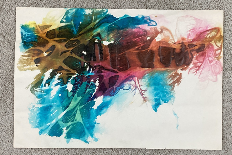 Original Mixed Media Abstract Art Paint Glaze Painting 15 x 22"
