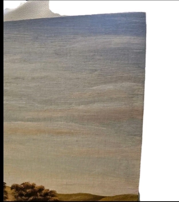 Vintage Oil Painting On Board Of A Scottish Sheep Farm, Robert Stalker, Artist gallery