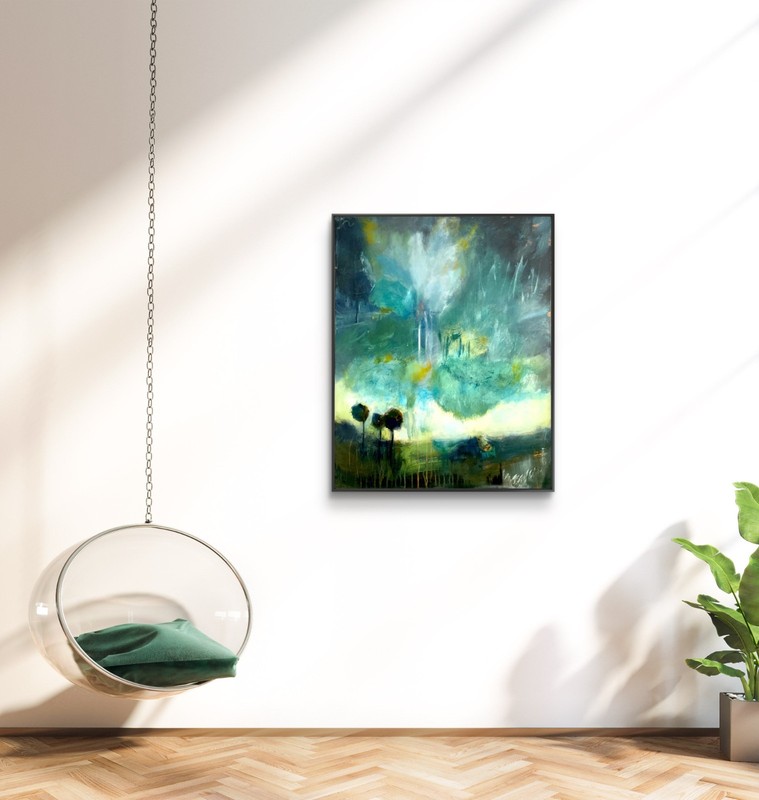 Large Abstract Landscape 24x30 | Original Contemporary Painting on Canvas gallery