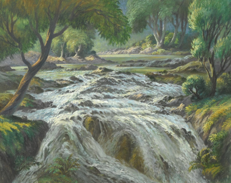 Bernard Ninnes – Original Oil Painting – The Swallow Falls, North Wales.