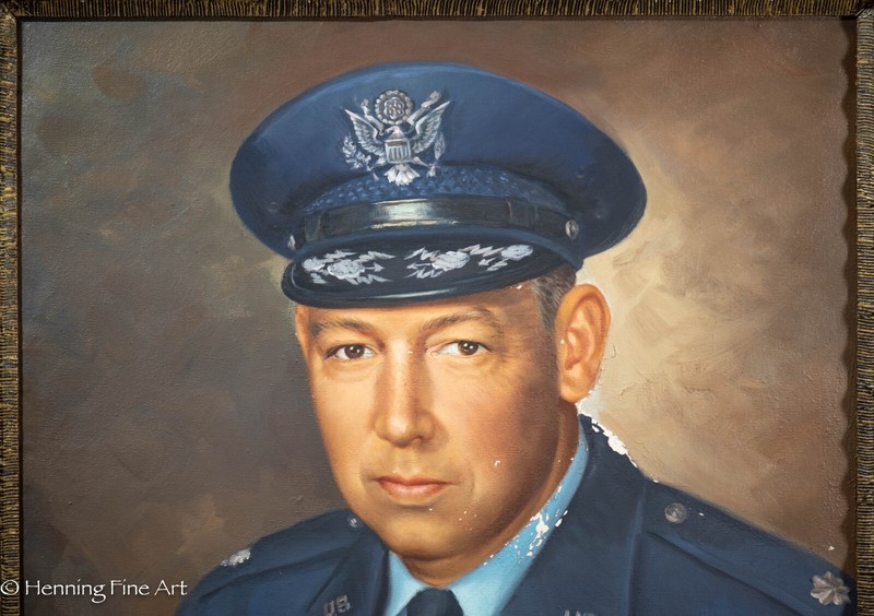 Stunning US Military Portrait Colonel John Pierson by Filipino Artist 1967 FINE! gallery
