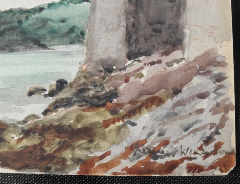 Norman Wilkinson - Watercolour Painting - St. Agnes Engine House, Cornwall. gallery