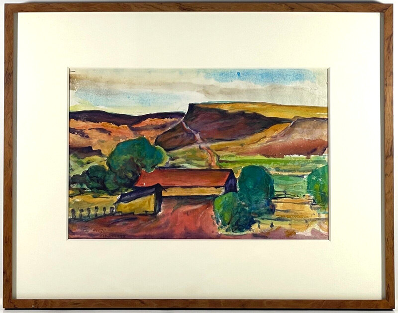 Listed Artist Arthur Haddock (1895-1980) Watercolor Painting w/Provenance