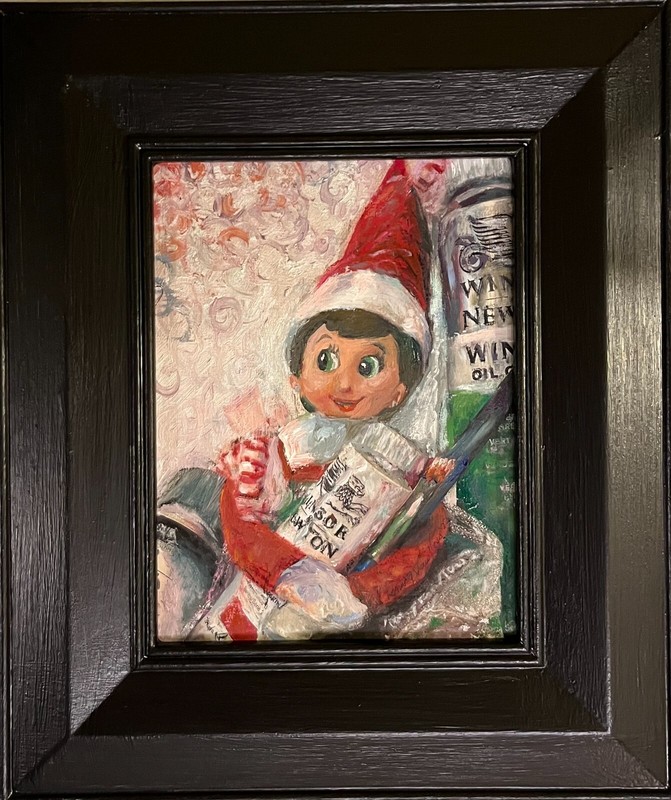 Holiday Oil Painting, Black Framed gallery