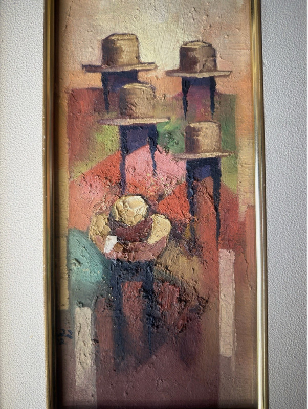 2 Painting Native American Men Man Tribe Elders Original Southwest Vtg Portrait gallery