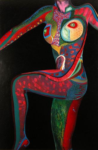 Shahrokh Rezvani,»Torso #2,» 2002, Oil painting (Mixed Media)