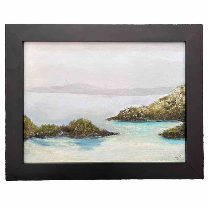 Original Landscape Painting Signed Frank G. Framed