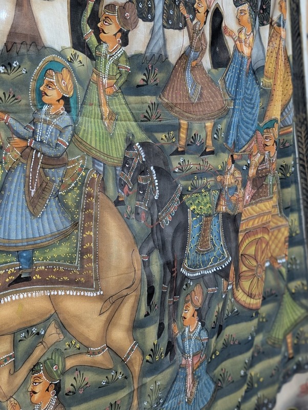 Original Mughal Painting from India Ceremonial Parade (55 in High X 84in Wide) gallery